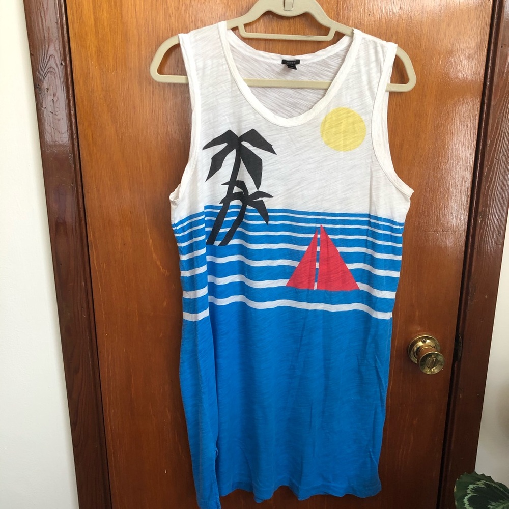 JCrew Beach Coverup Sailboat Sun Medium